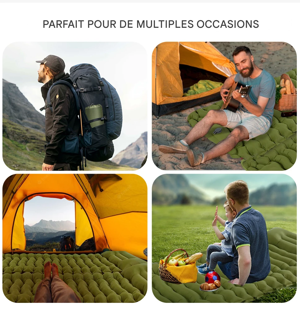 ConfortZen — Matelas gonflable léger, confortable et facile à gonfler