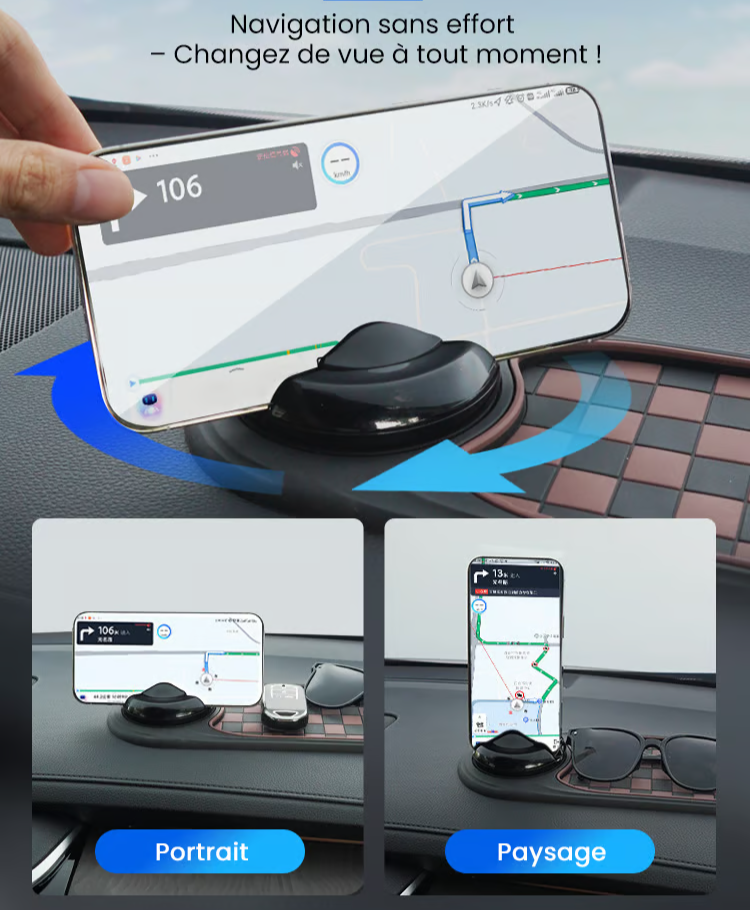 Tapis antidrapant multifonctionnel pour voiture