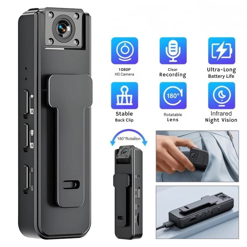 VisionCam™ – Mini Caméra 1080P Ultra-Claire