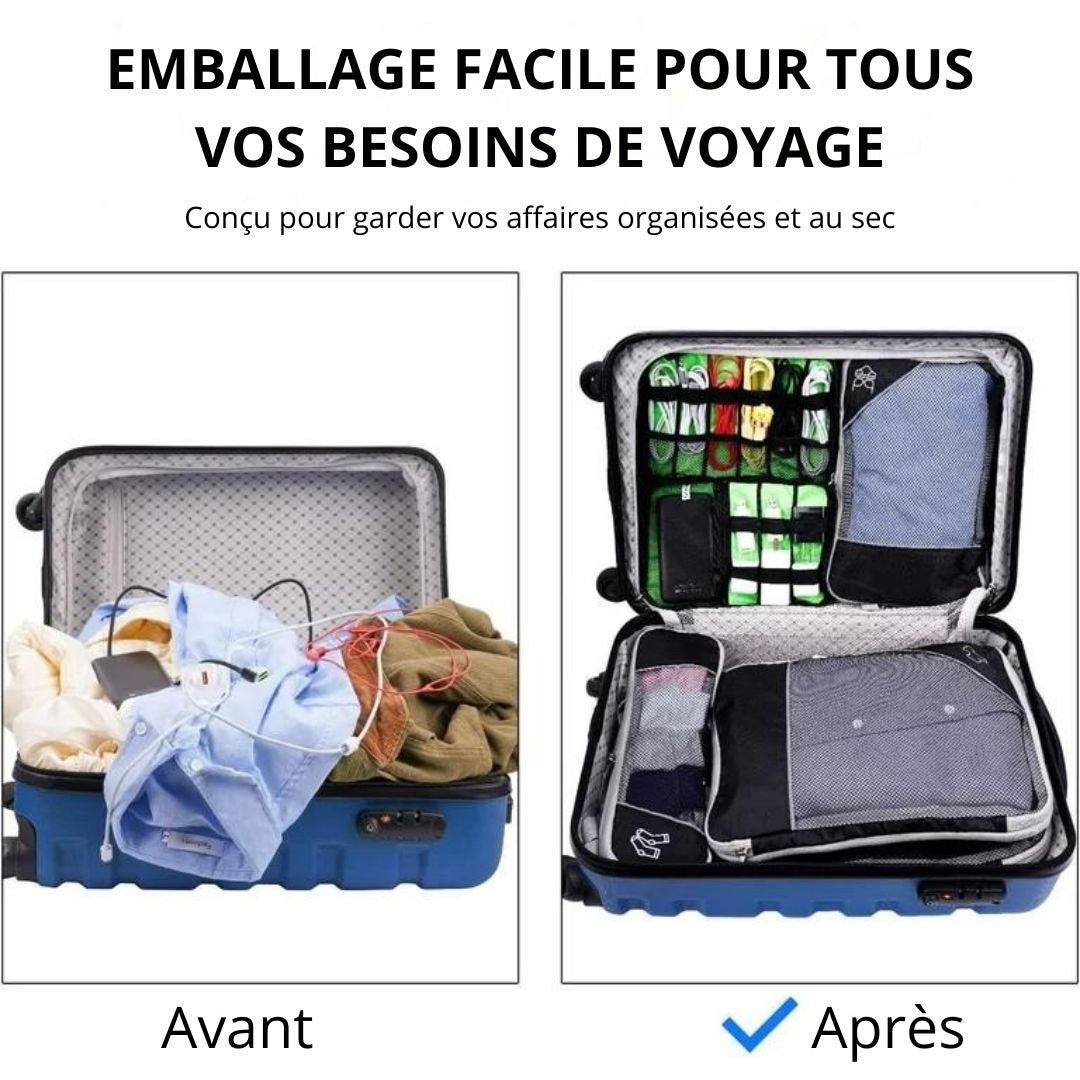 Pack de 5 Cubes de Compression — Optimisez votre espace de rangement