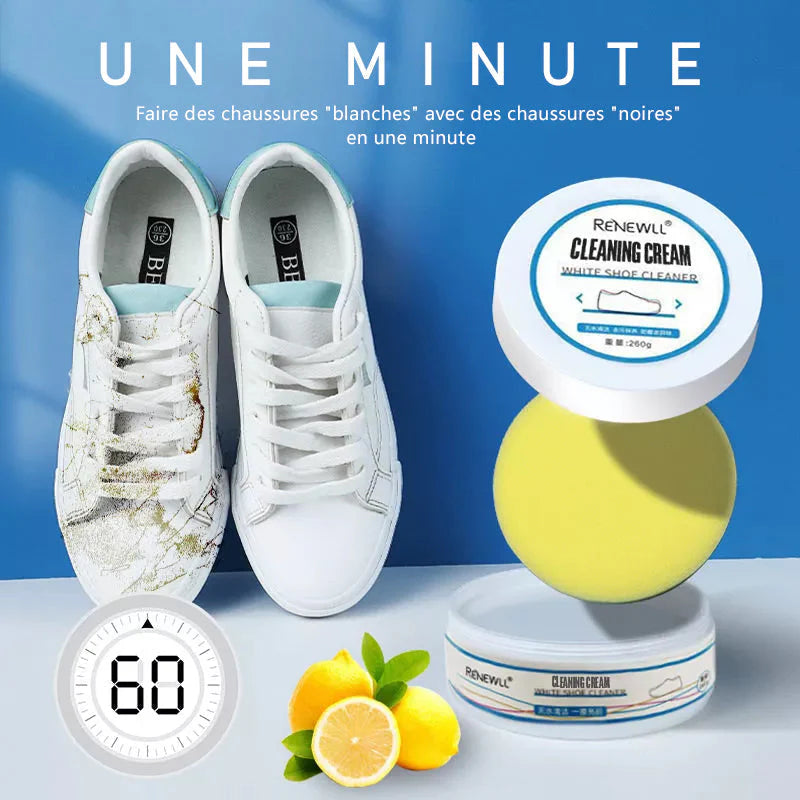 Crème Nettoyante pour Chaussures Blanches : Une Propreté Étincelante Assurée
