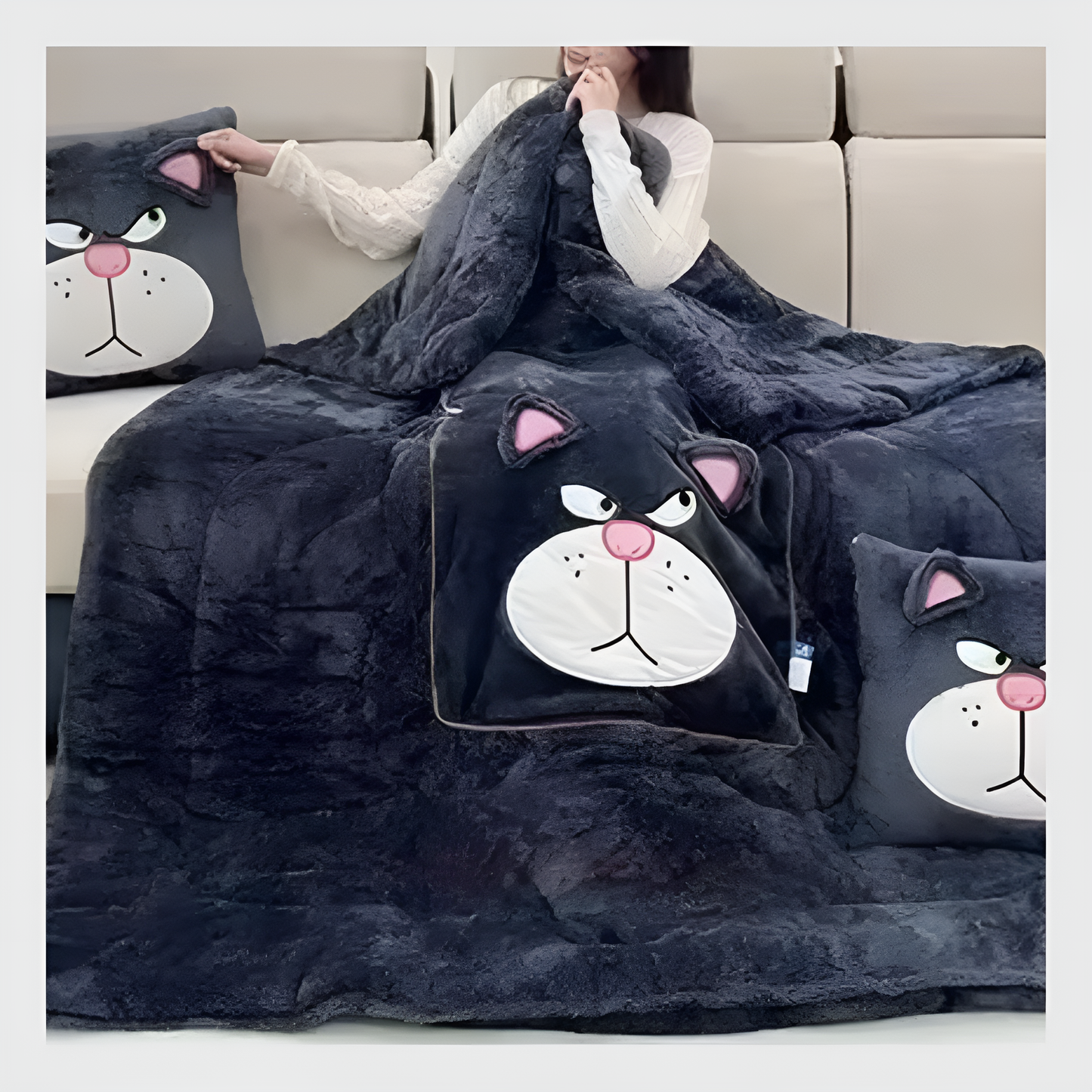 l’Oreiller et Couverture 2-en-1 Stitch -Quebecool™