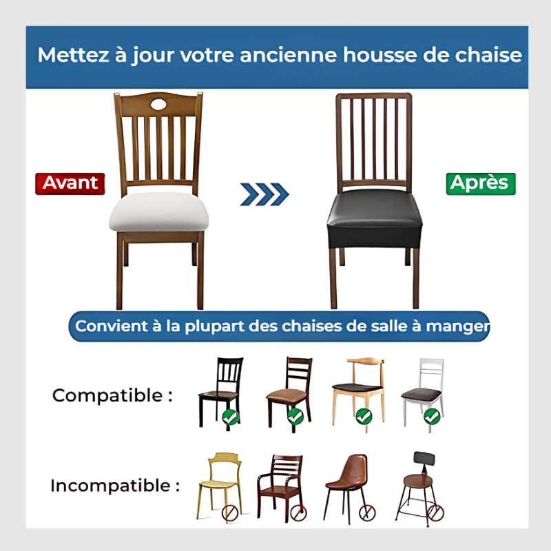 Housse de chaise en cuir PU imperméable Quebecool™