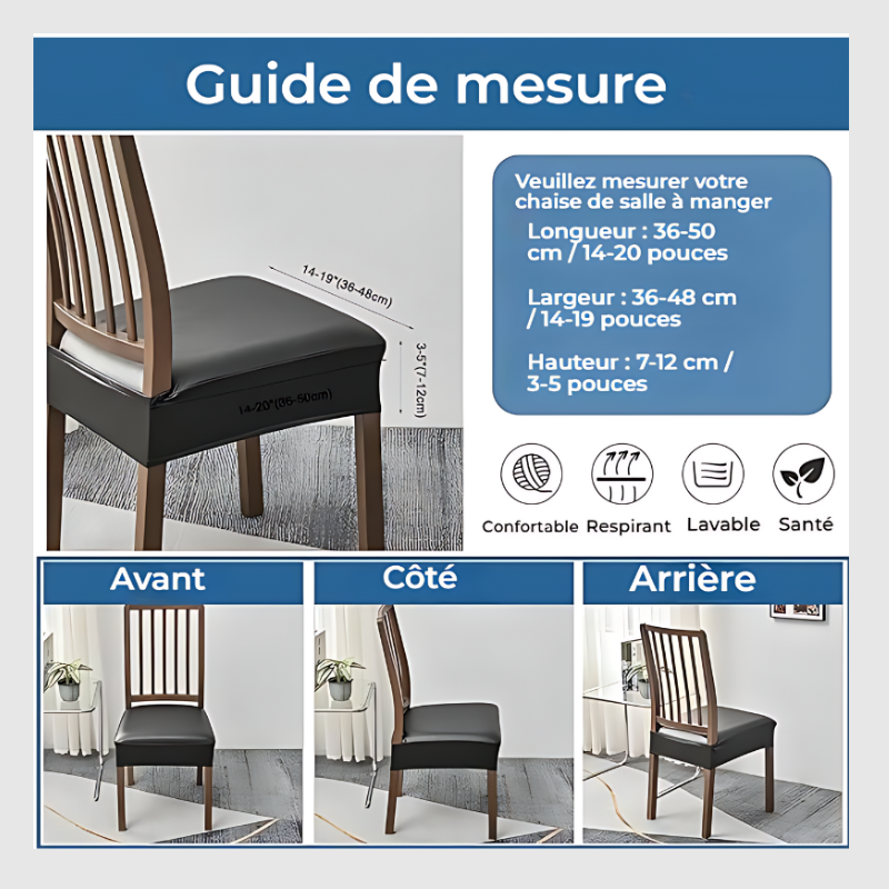 Housse de chaise en cuir PU imperméable Quebecool™