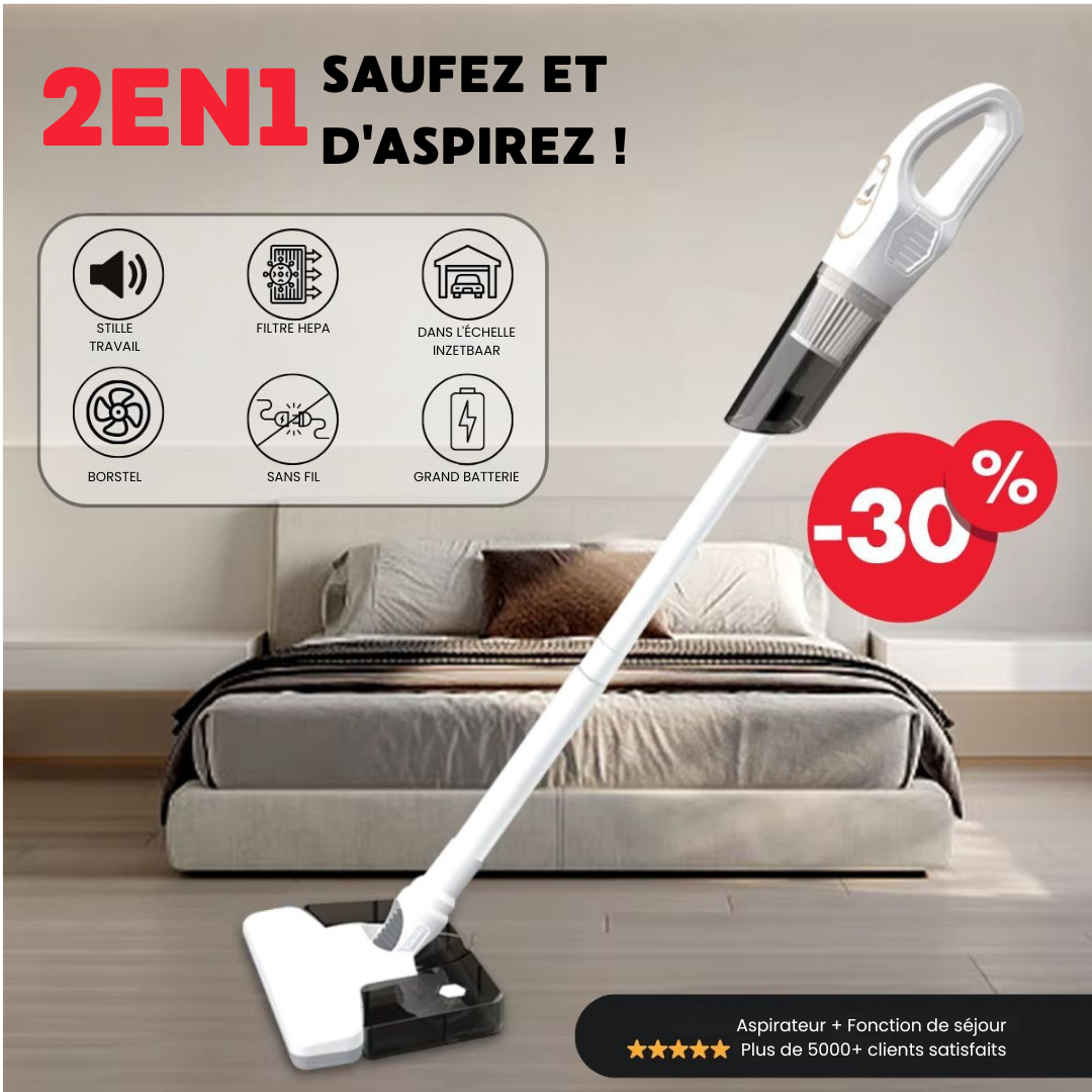 Aspirateur 2-en-1 Sans Fil et Nettoyage à Vapeur : Efficacité et Simplicité au Quotidien