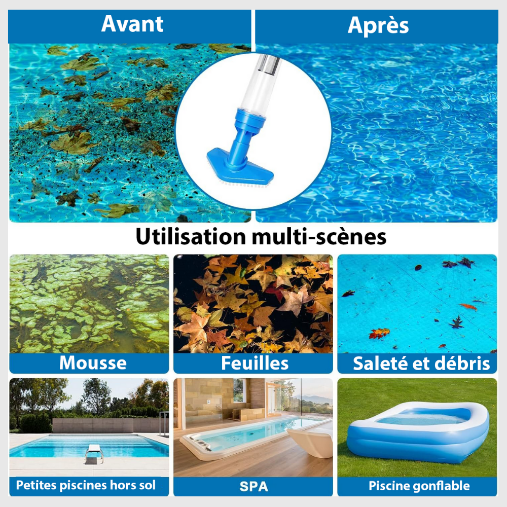 ClearWave™Aspirateur de piscine sans fil