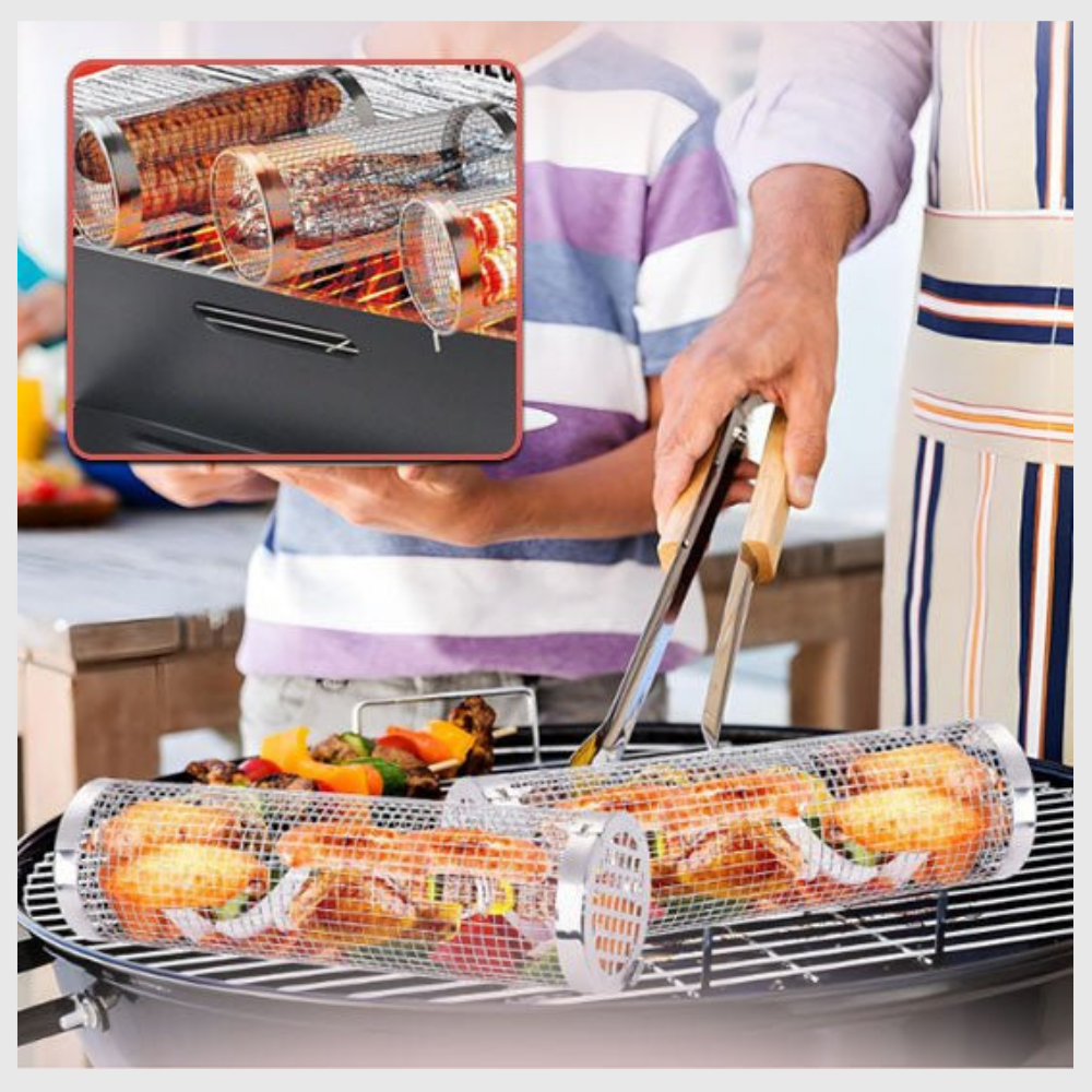 Panier de barbecue rotatif