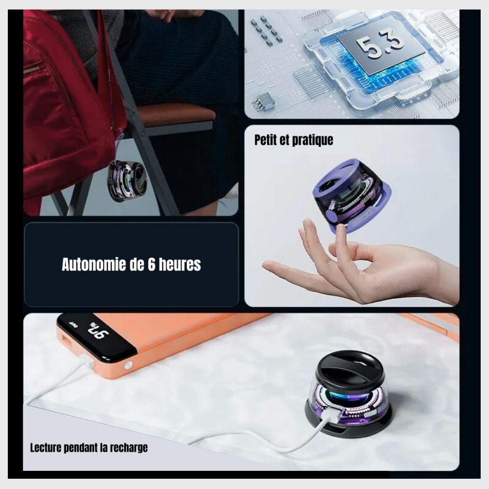 SonoMag™ – Mini Haut-Parleur Bluetooth Multifonction