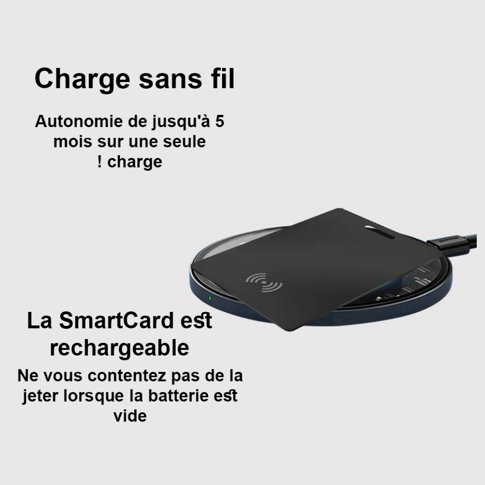 Trackit™ – Carte de Suivi GPS Élégante et Discrète
