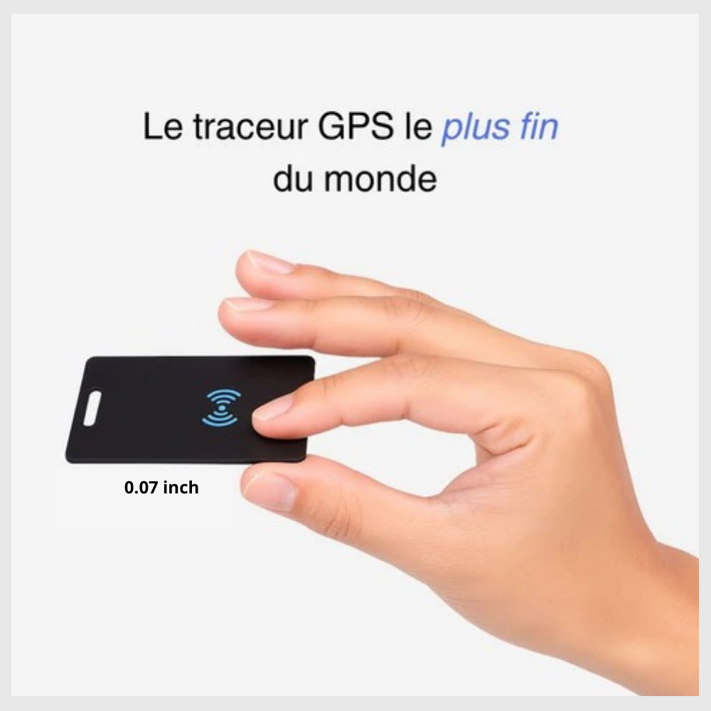 Trackit™ – Carte de Suivi GPS Élégante et Discrète