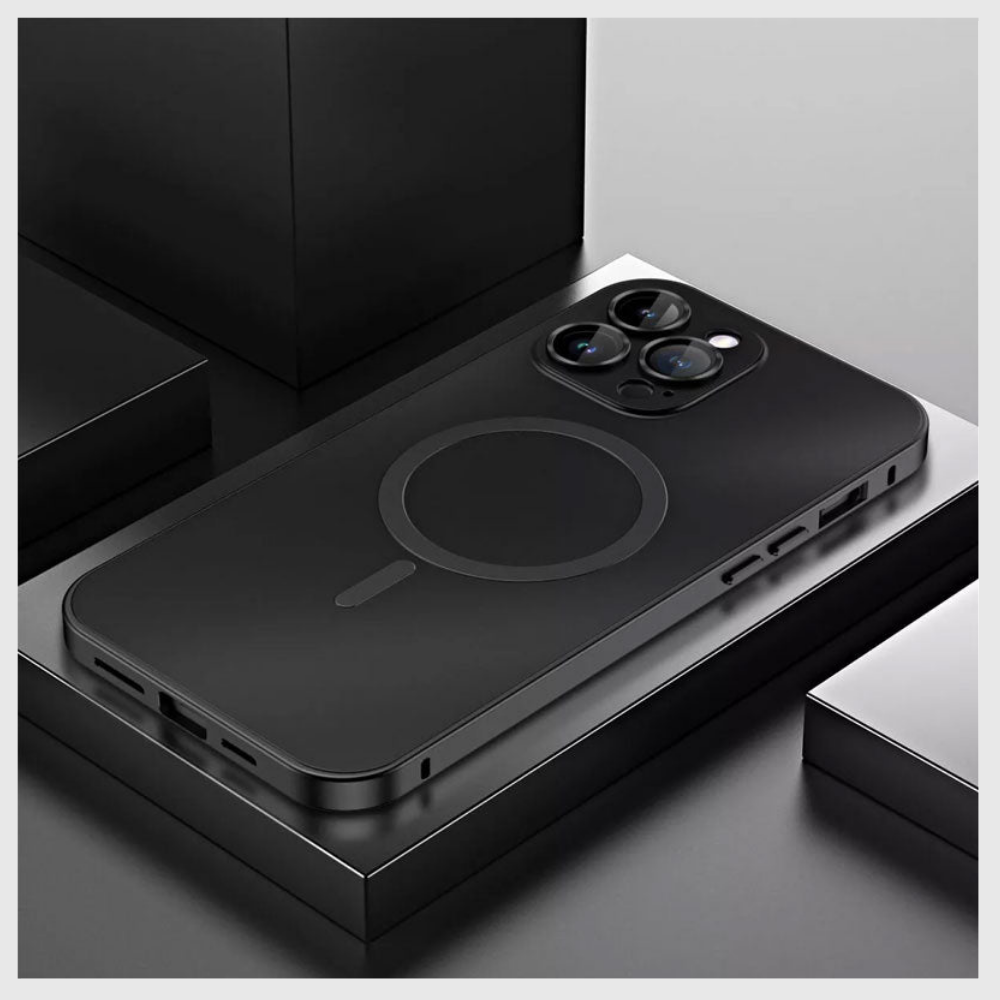Coque magnétique en métal à fixation rapide pour iPhone