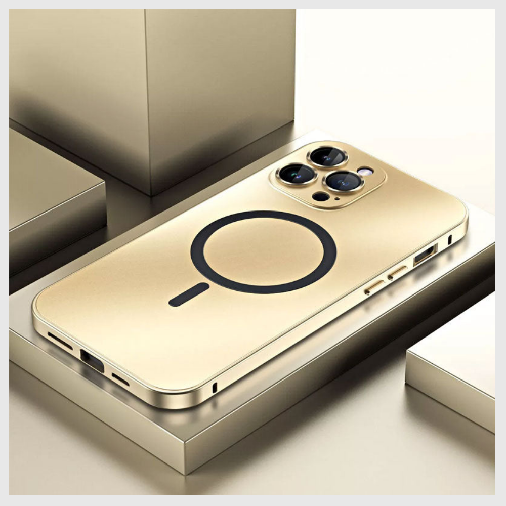 Coque magnétique en métal à fixation rapide pour iPhone