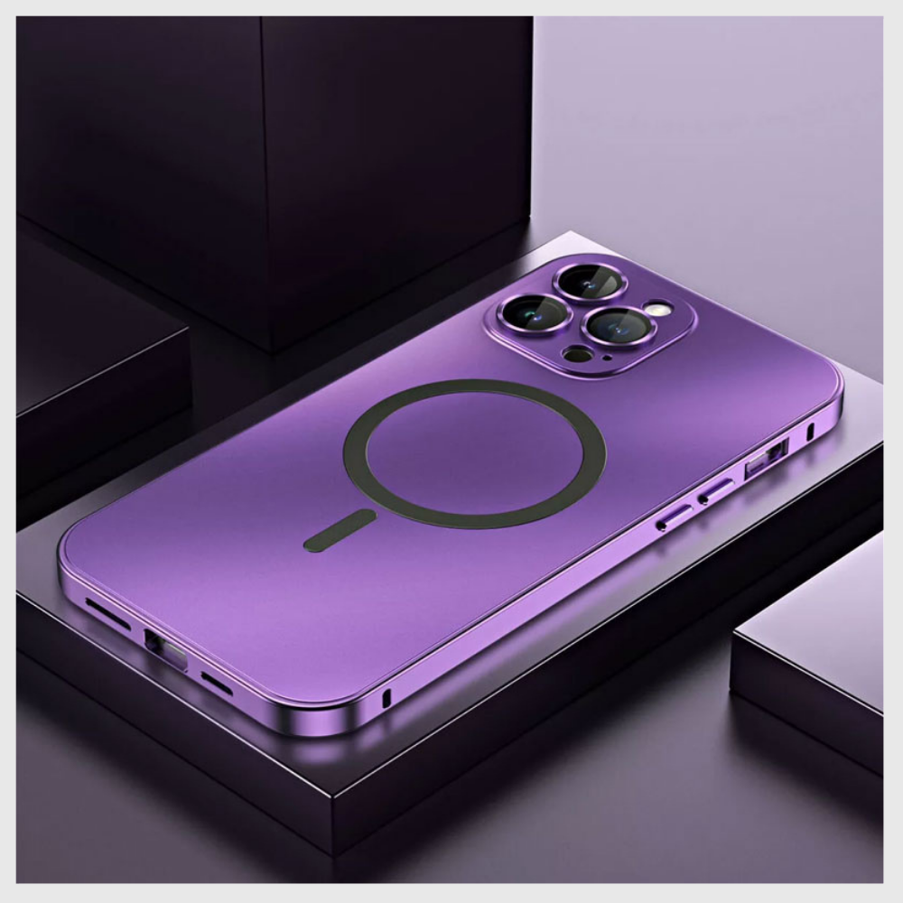 Coque magnétique en métal à fixation rapide pour iPhone