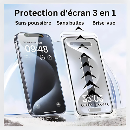 Protection d'écran 3 en 1 - iPhone