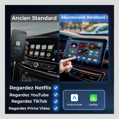 Adaptateur tout-en-un sans fil CarPlay/Android Auto Play2Video Pro