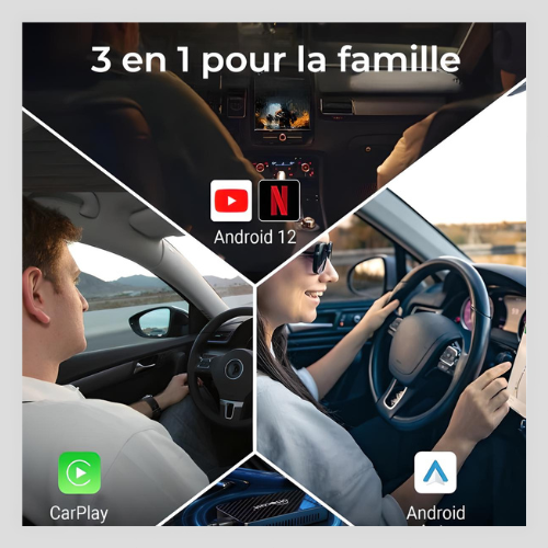 Adaptateur tout-en-un sans fil CarPlay/Android Auto Play2Video Pro