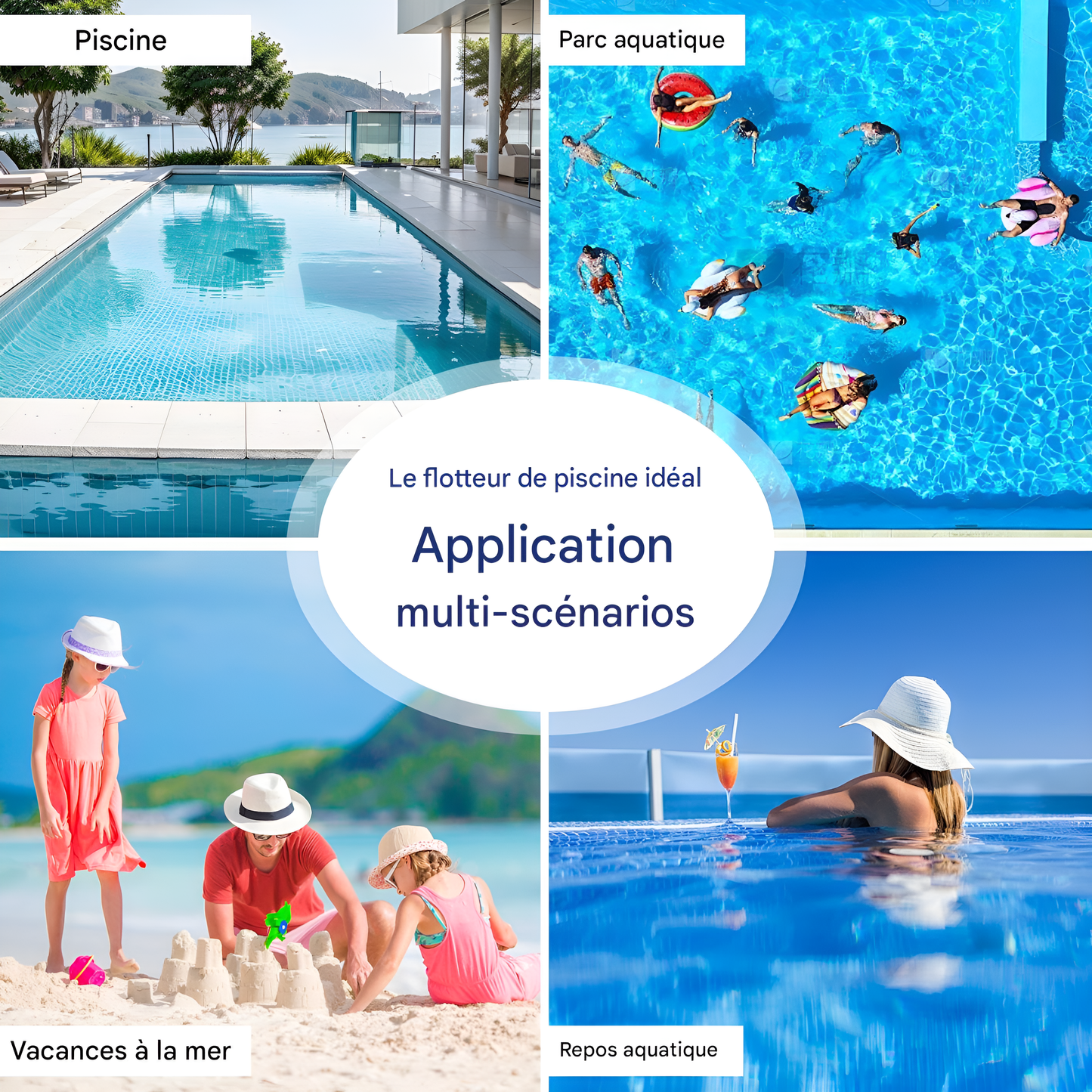 Chaises longues gonflables pour piscine
