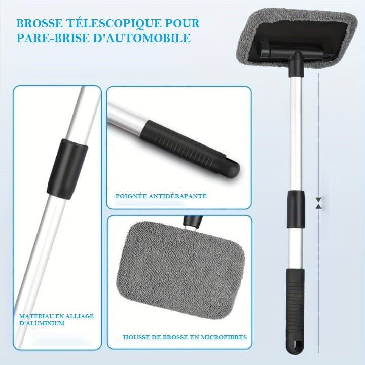 Brosse télescopique pour pare-brise d'automobile