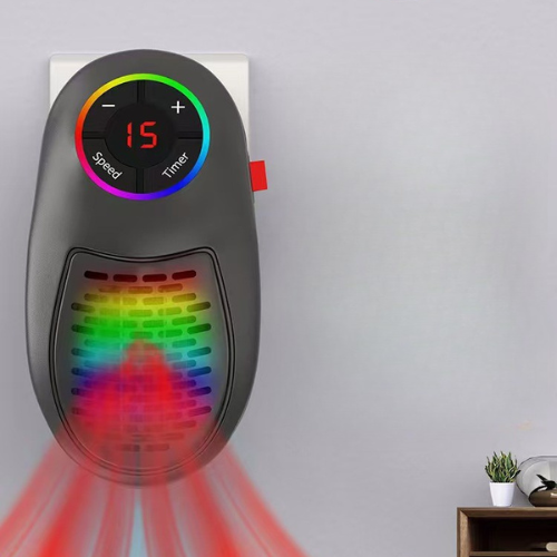 HeatLuxe™ – Chauffage LED Compact et Silencieux avec Thermostat Réglable