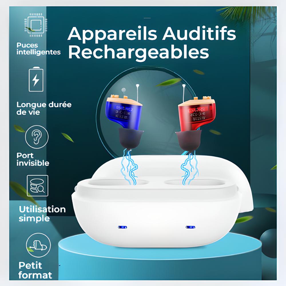 AudioZen™ - Appareils Auditifs Invisibles (Paire de 2)