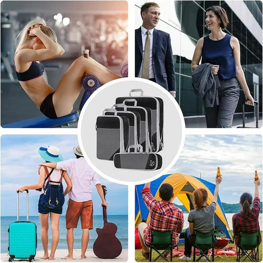 Pack de 5 Cubes de Compression — Optimisez votre espace de rangement