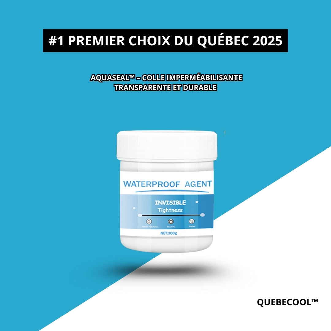 AquaSeal™ – Colle Imperméabilisante Transparente et Durable