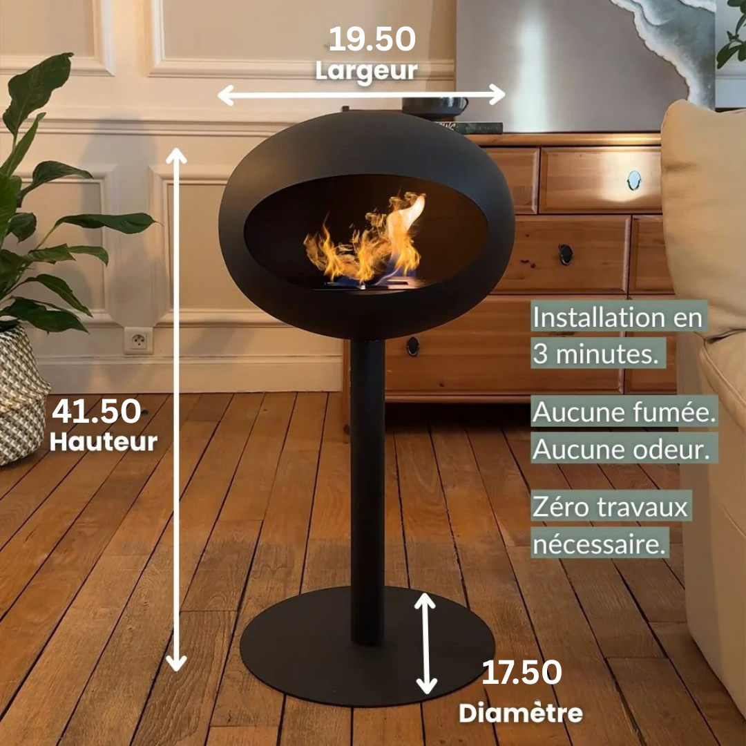 FoyerNord™ — Cheminée Décorative Sans Conduit | Flamme Réelle