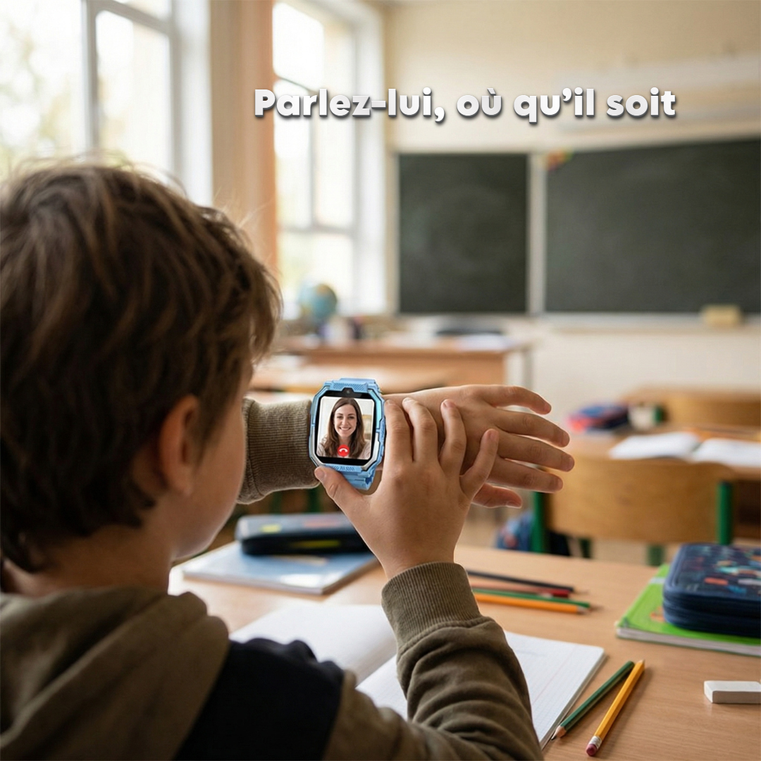 kiumo™ Pro 4G — Montre connectée enfant avec GPS, appels vidéo & bouton SOS