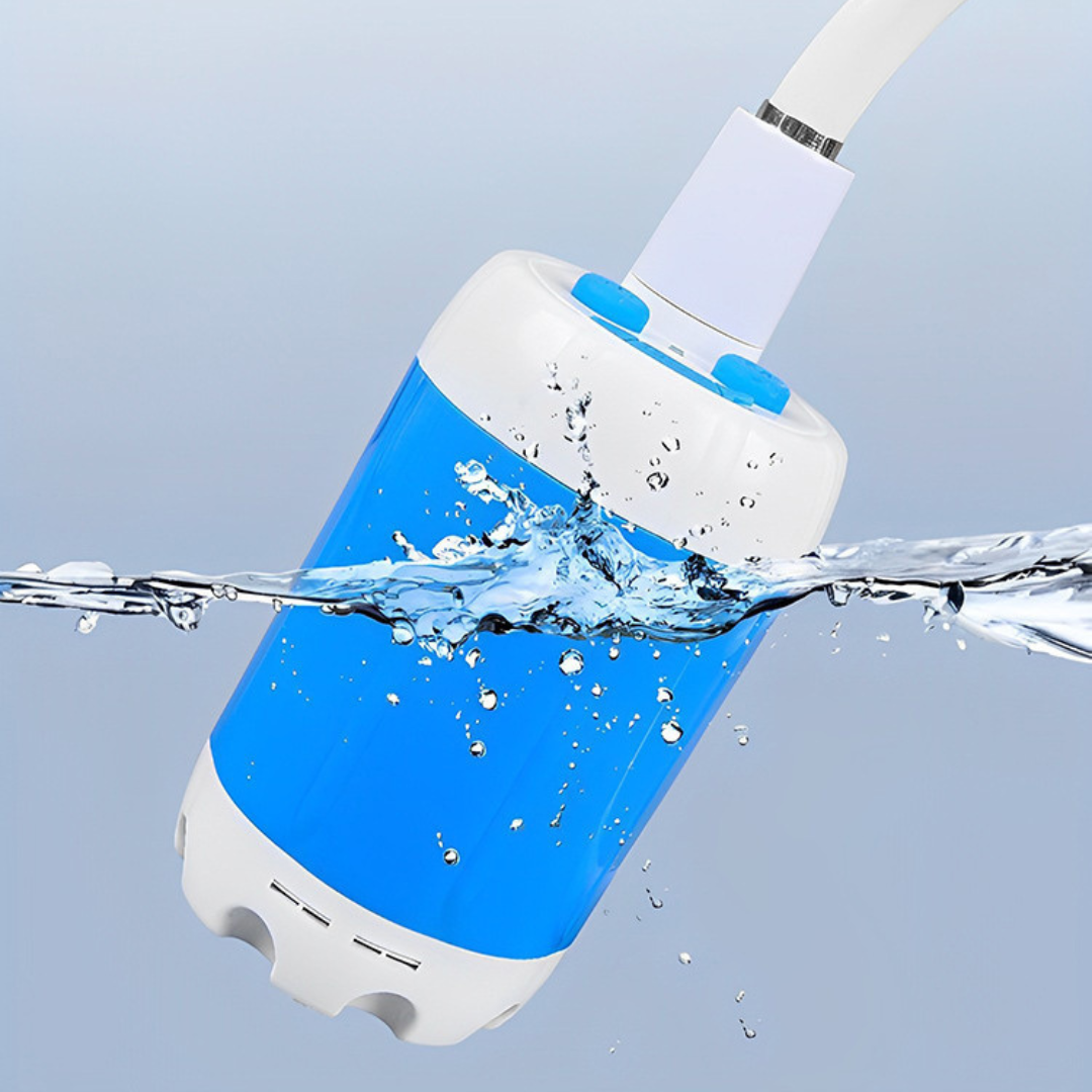 EcoShower™ – Pompe Rechargeable de Douche Compacte