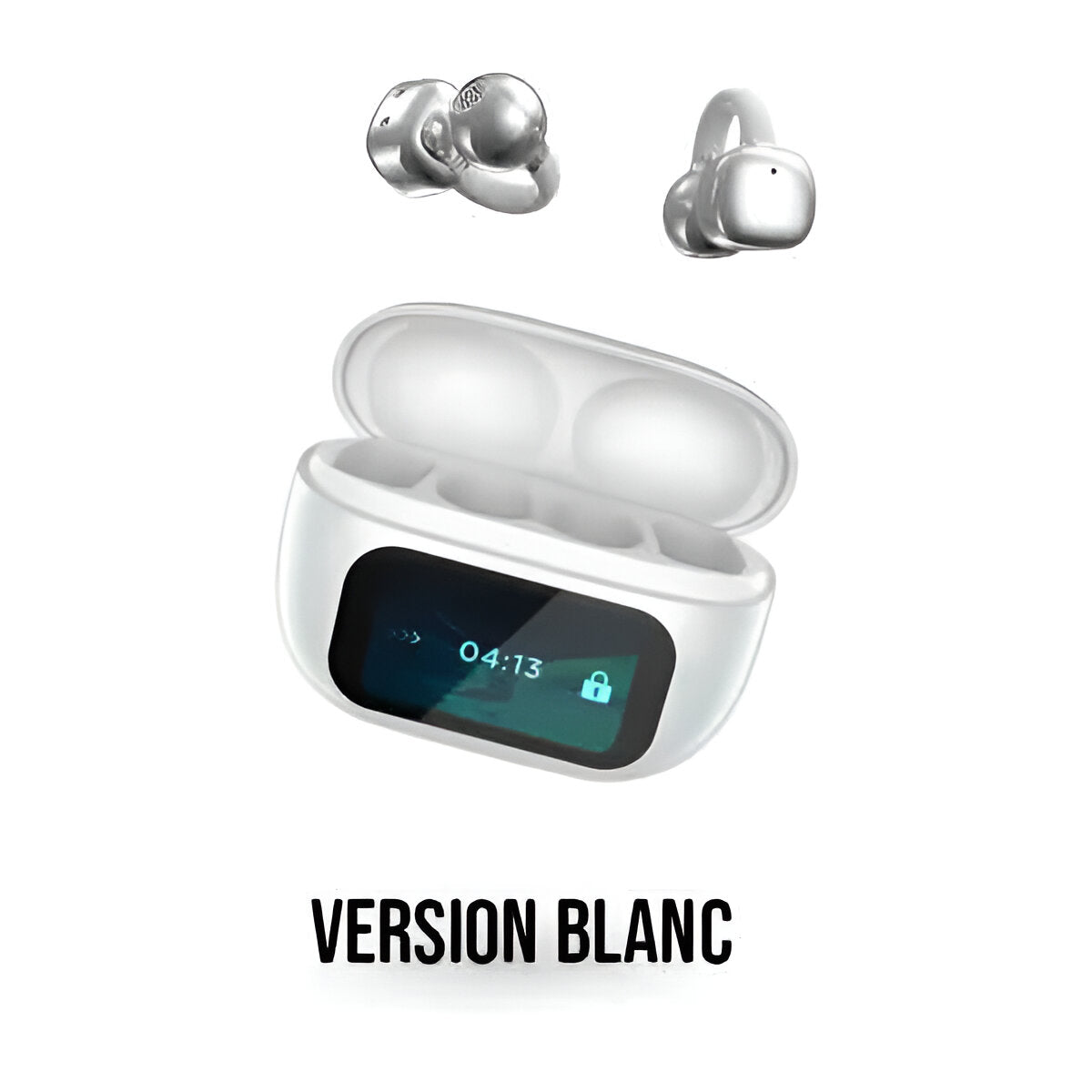 🎧 Écouteur intelligent avec écran couleur et fonction de traduction — Clip d’oreille 🎧