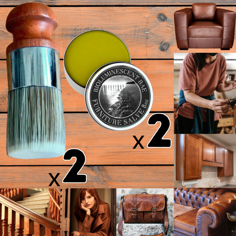 Crème de cire et brosse pour meubles Wise Owl