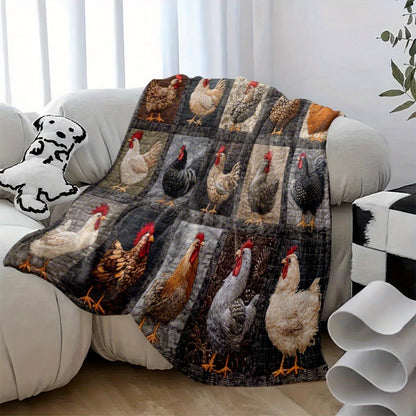 PouleDouce™ – Couverture Cocooning à Imprimé Coloré