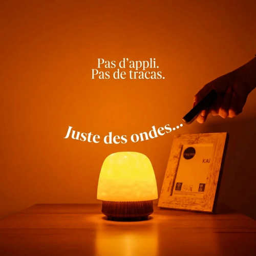 Lampe Aurora Sonique — Ambiance lumineuse 18 couleurs + Enceinte Bluetooth intégrée.