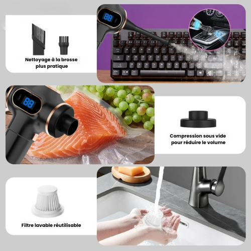 VortexGo™ – Mini Aspirateur Auto Ultra-Puissant & Compact