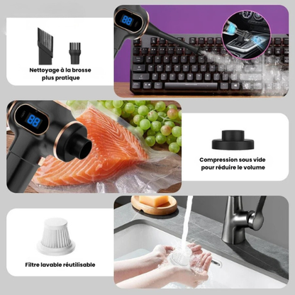 VortexGo™ – Mini Aspirateur Auto Ultra-Puissant & Compact