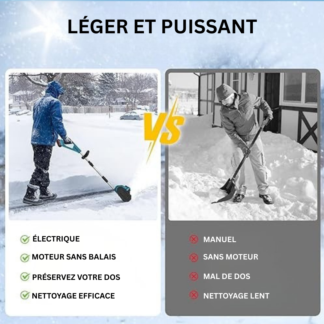 NordClear™ Pro – Déneigeuse Sans Fil Ultra-Légère