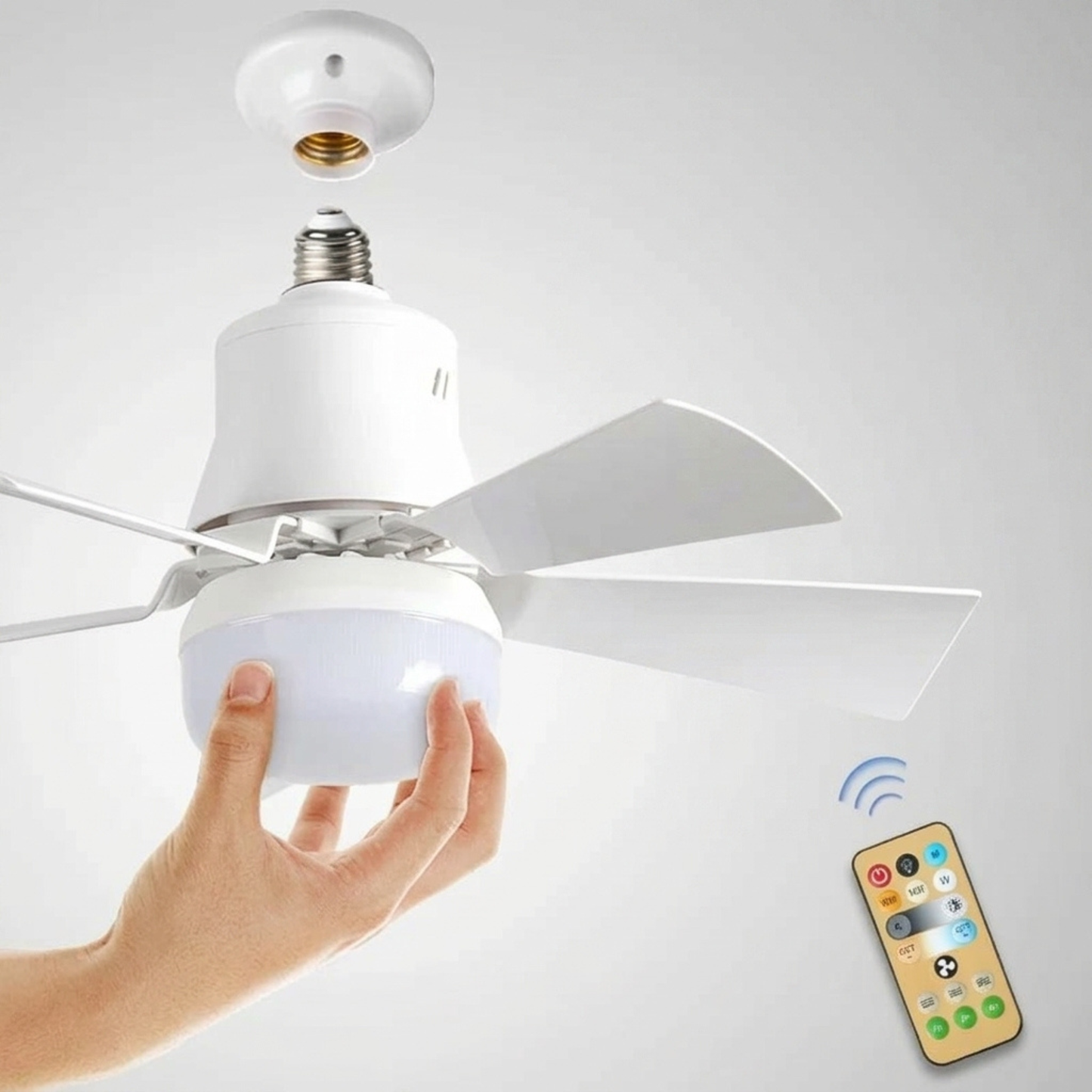 VentiloPro 2-en-1 — Ventilateur de plafond avec lumière LED & télécommande.