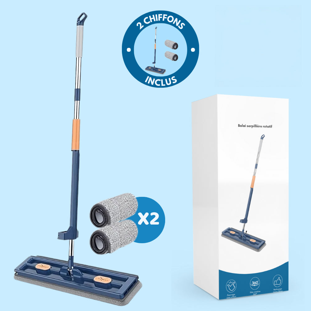 NettoMax Pro 360 — Vadrouille rotative avec seau essoreur mains libres