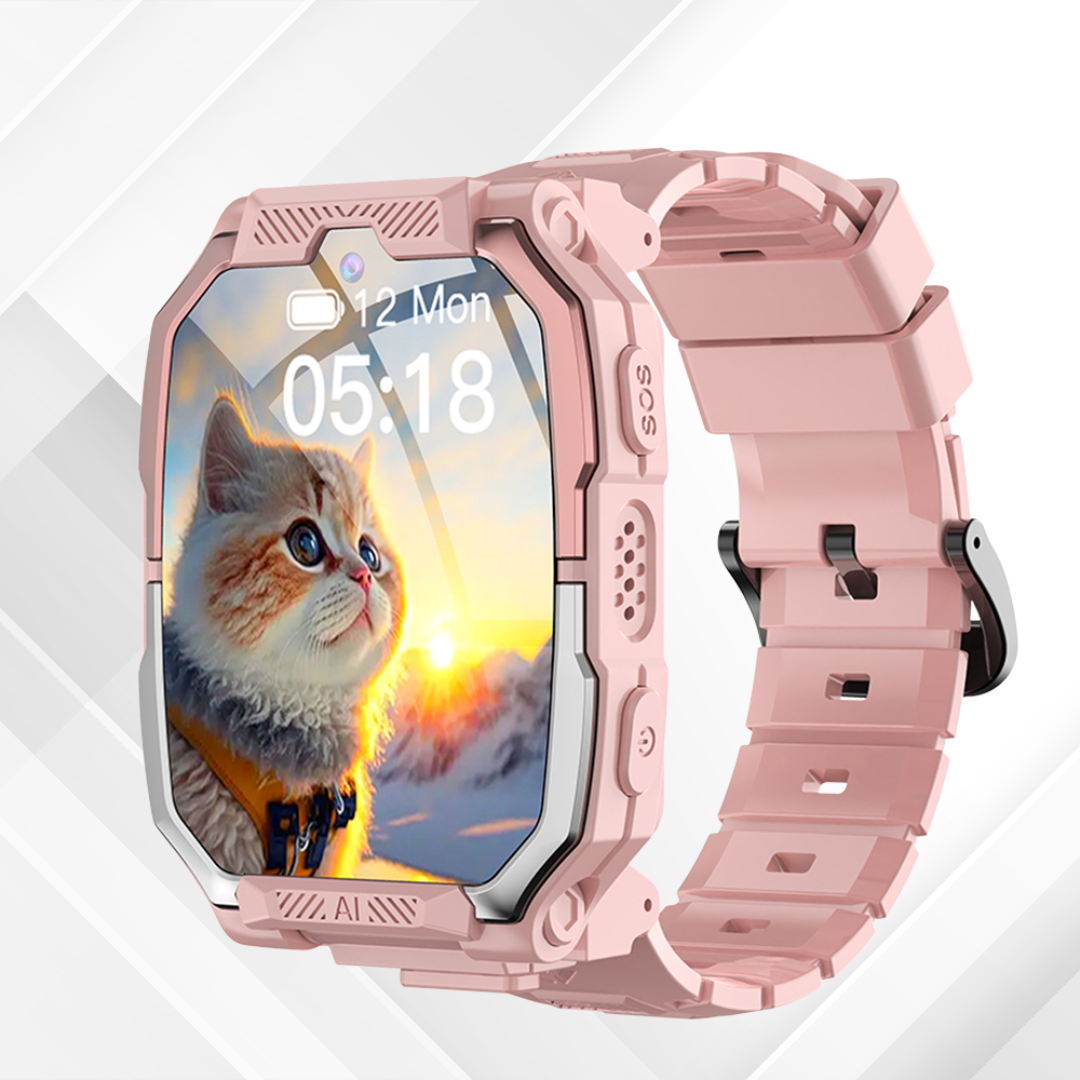 kiumo™ Pro 4G — Montre connectée enfant avec GPS, appels vidéo & bouton SOS