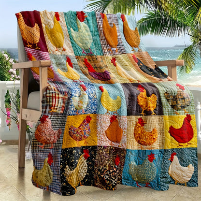 PouleDouce™ – Couverture Cocooning à Imprimé Coloré