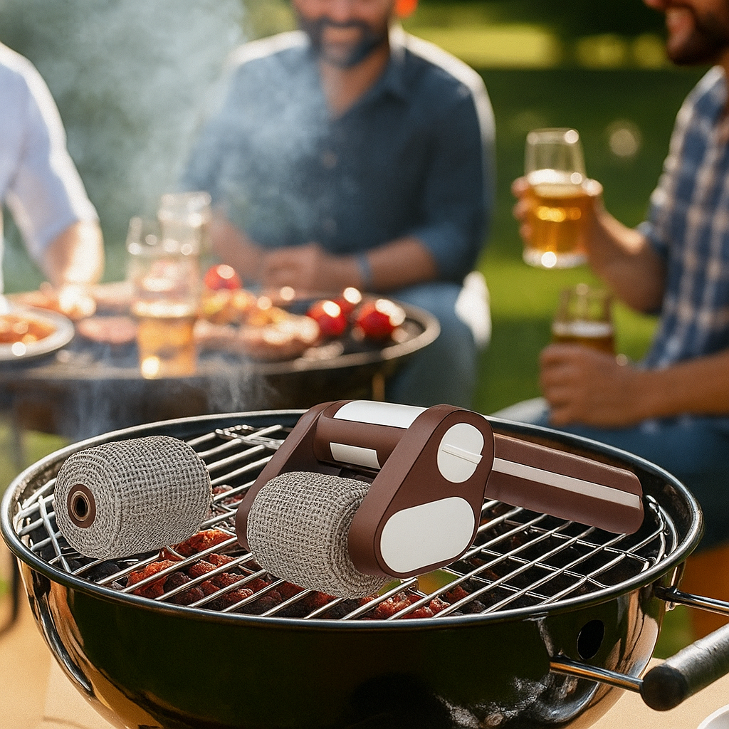 NettoyeurGrill™- Nettoyeur de Grille Électrique Sans Fil et Sans Poils