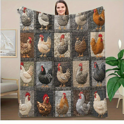 PouleDouce™ – Couverture Cocooning à Imprimé Coloré