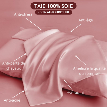 SoiePure™ – Taie d’Oreiller en Soie de Mûrier