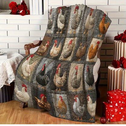 PouleDouce™ – Couverture Cocooning à Imprimé Coloré