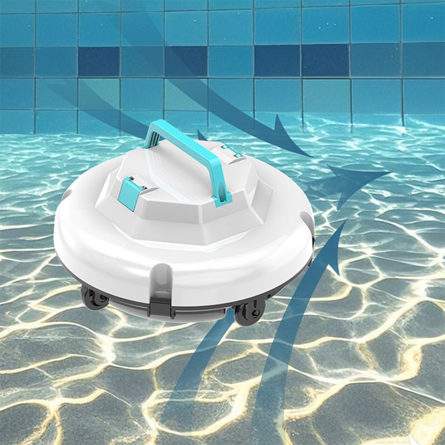 Robot Nettoyeur de Piscine Sans Fil AquaGenie Pro – Aspiration Puissante.