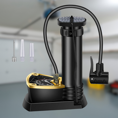 PneumaFix – Pompe à Pied avec Manomètre Intégré