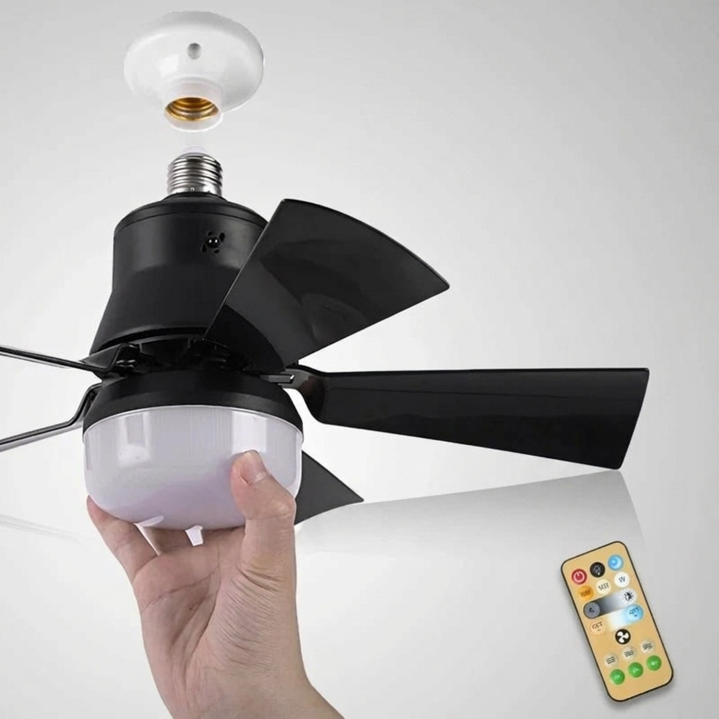VentiloPro 2-en-1 — Ventilateur de plafond avec lumière LED & télécommande.