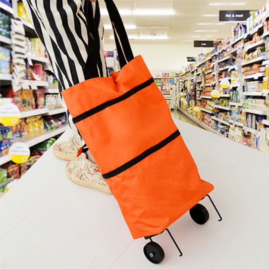 Le sac de courses pliable et portable avec roulettes