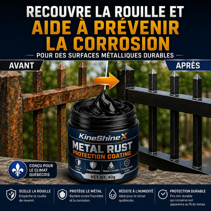MétalRéno™ — Revêtement Noir Antirouille 2-en-1