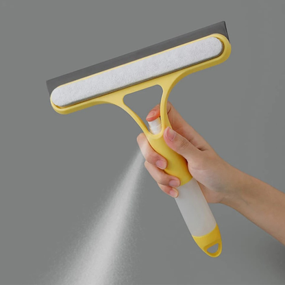 NettoVitre Pro — Grattoir Nettoyant 3-en-1 — Vaporisateur · Brosse · Raclette